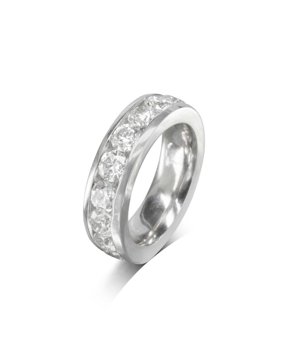 Round Brilliant Cut Diamond Full Eternity Ring (4ct) Ring Pruden and Smith