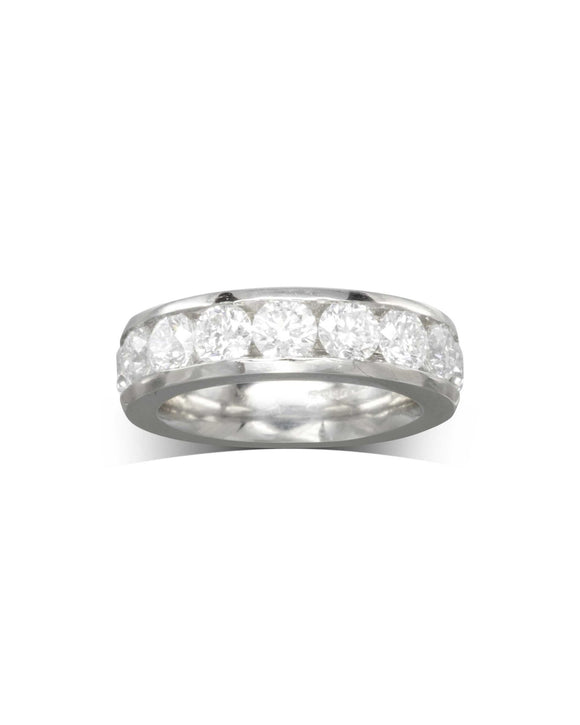 Round Brilliant Cut Diamond Full Eternity Ring (4ct) Ring Pruden and Smith