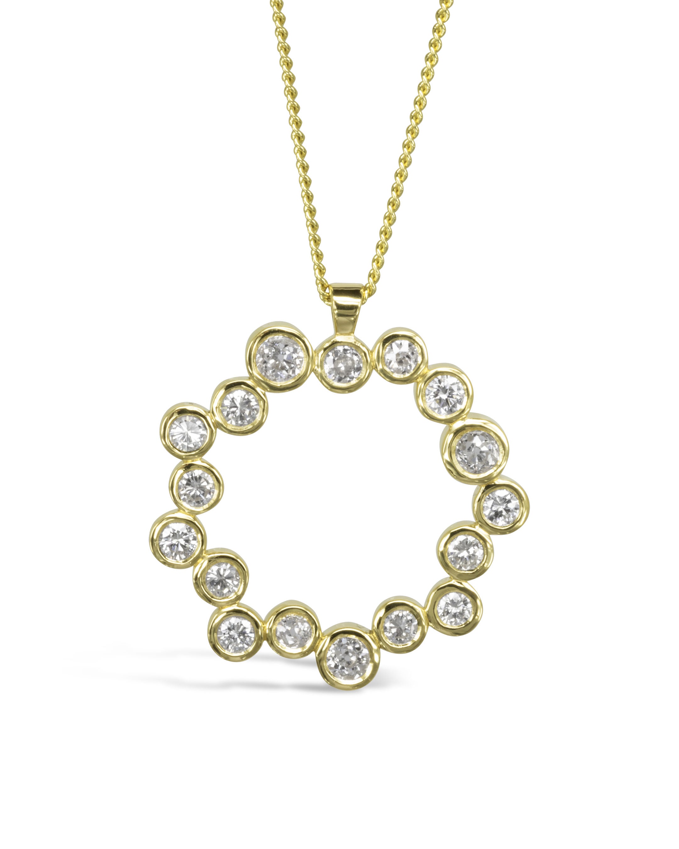 Unusual Water Bubbles Diamond Ring Pendant Pruden and Smith