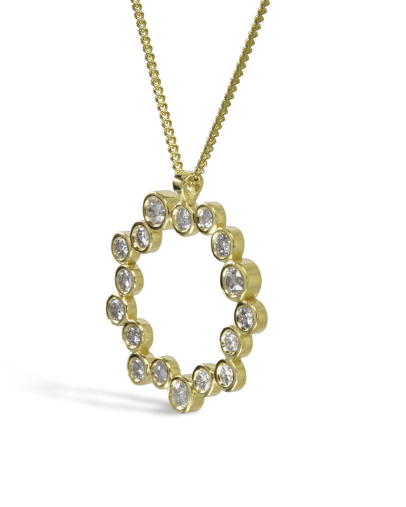 Unique Water Bubbles Diamond Ring Pendant Pruden and Smith