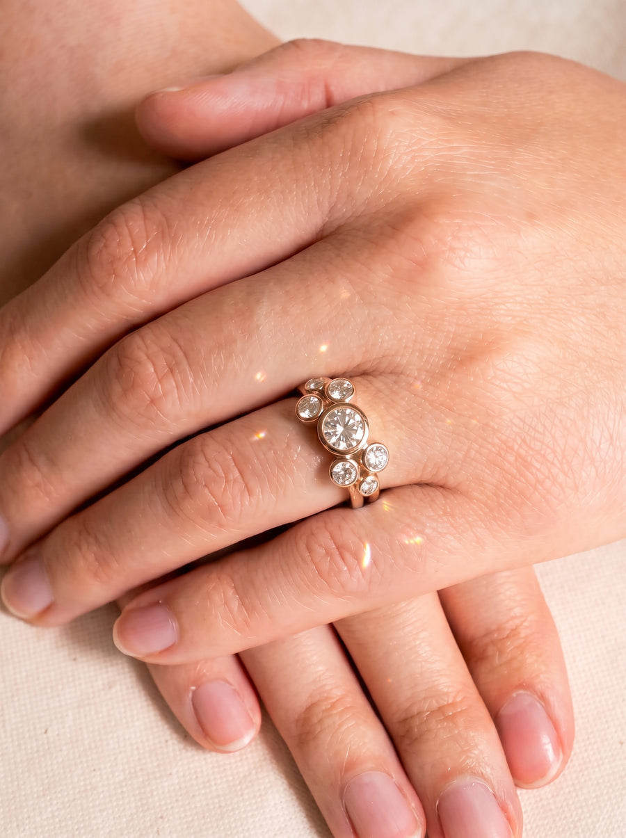 Round Cut Stacking Engagement Ring
