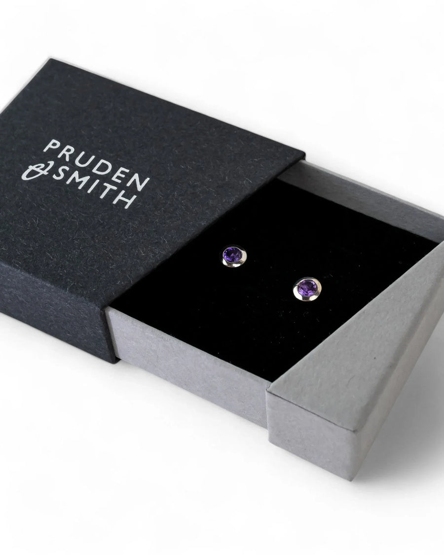 Round Silver Stud Earrings Earrings Pruden and Smith