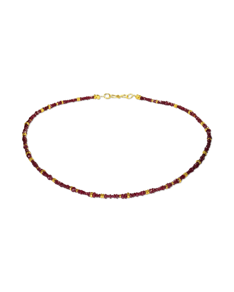 Ruby and Yellow Gold Necklace Necklace Pruden and Smith
