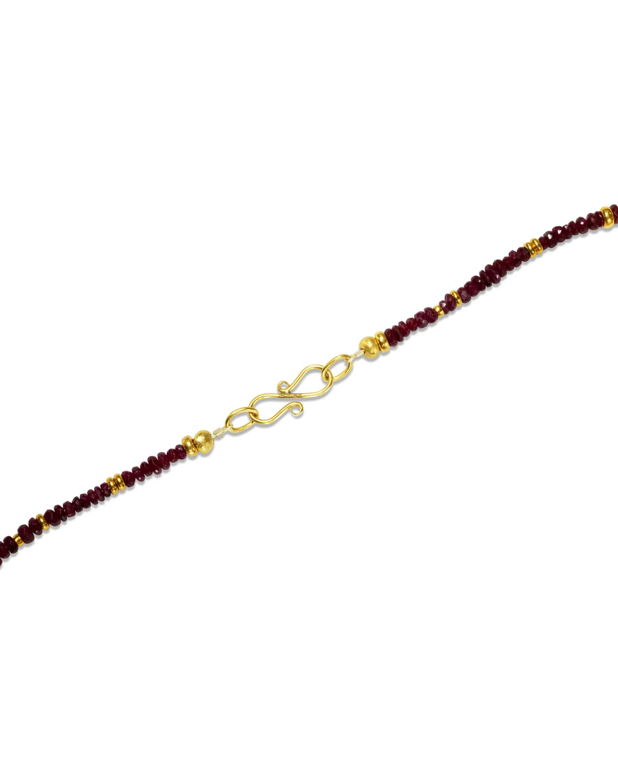 Ruby and Yellow Gold Necklace Necklace Pruden and Smith Catch