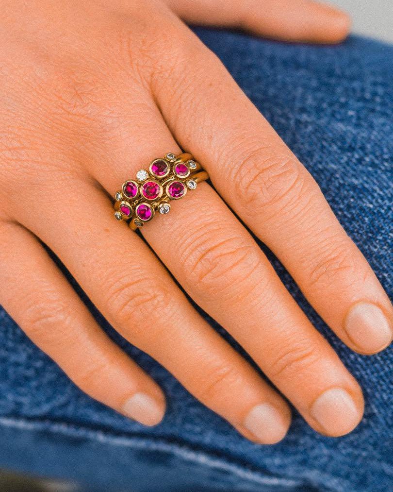 Ruby Stacking Ring Set Ring Pruden and Smith