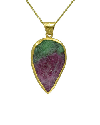 Ruby Zoisite Pendant Earring Pruden and Smith   
