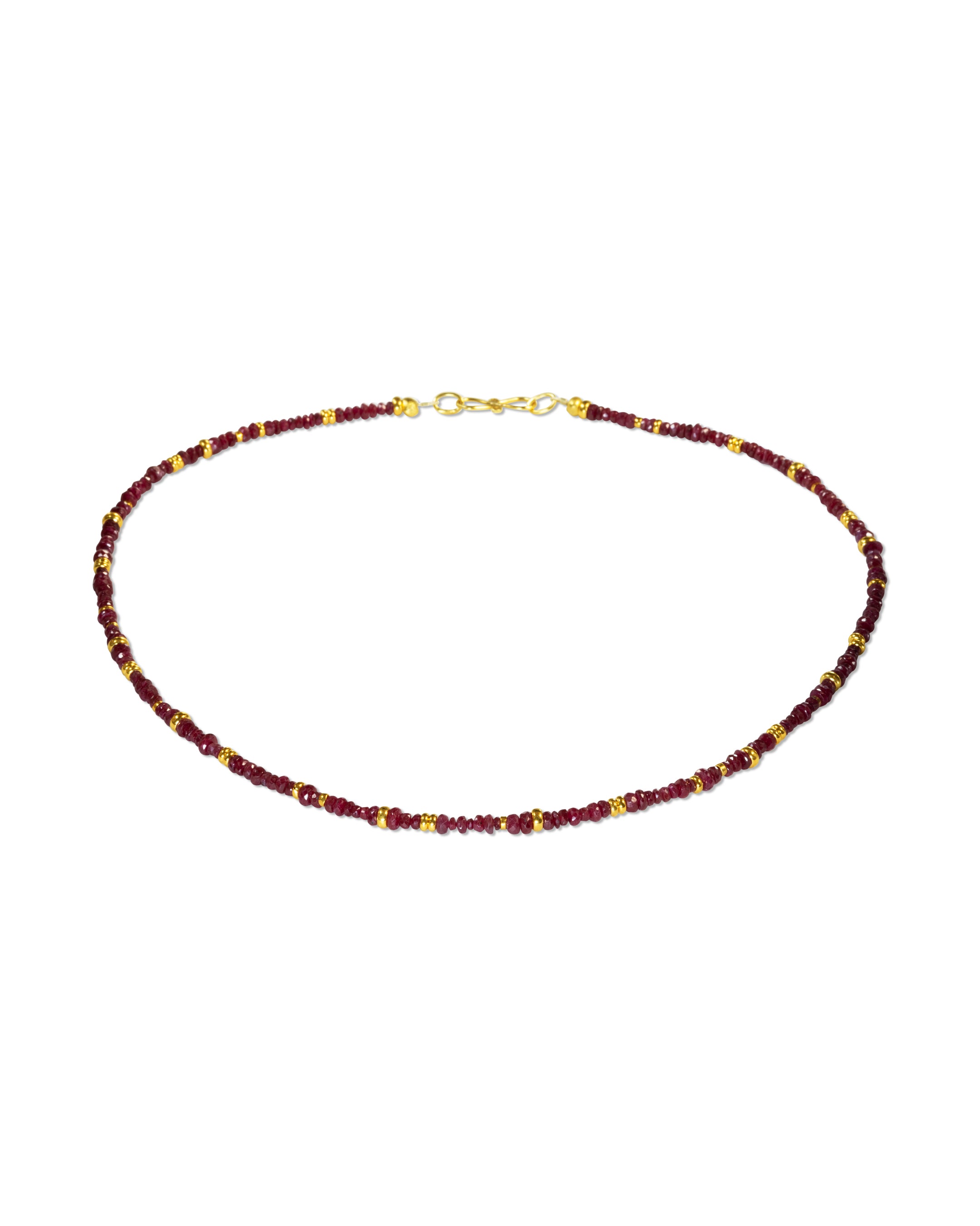 Ruby and Yellow Gold Necklace Necklace Pruden and Smith