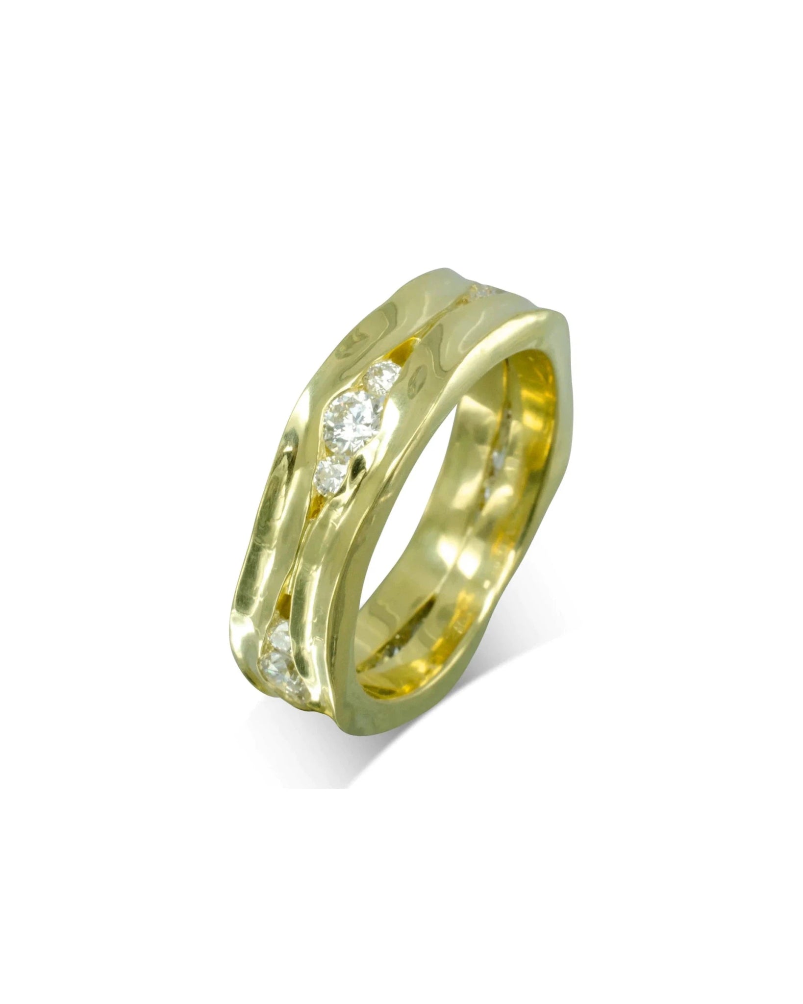 SALE ONE ONLY SIZE L Trap Yellow Gold Diamond Eternity Ring (6mm) Ring Pruden and Smith
