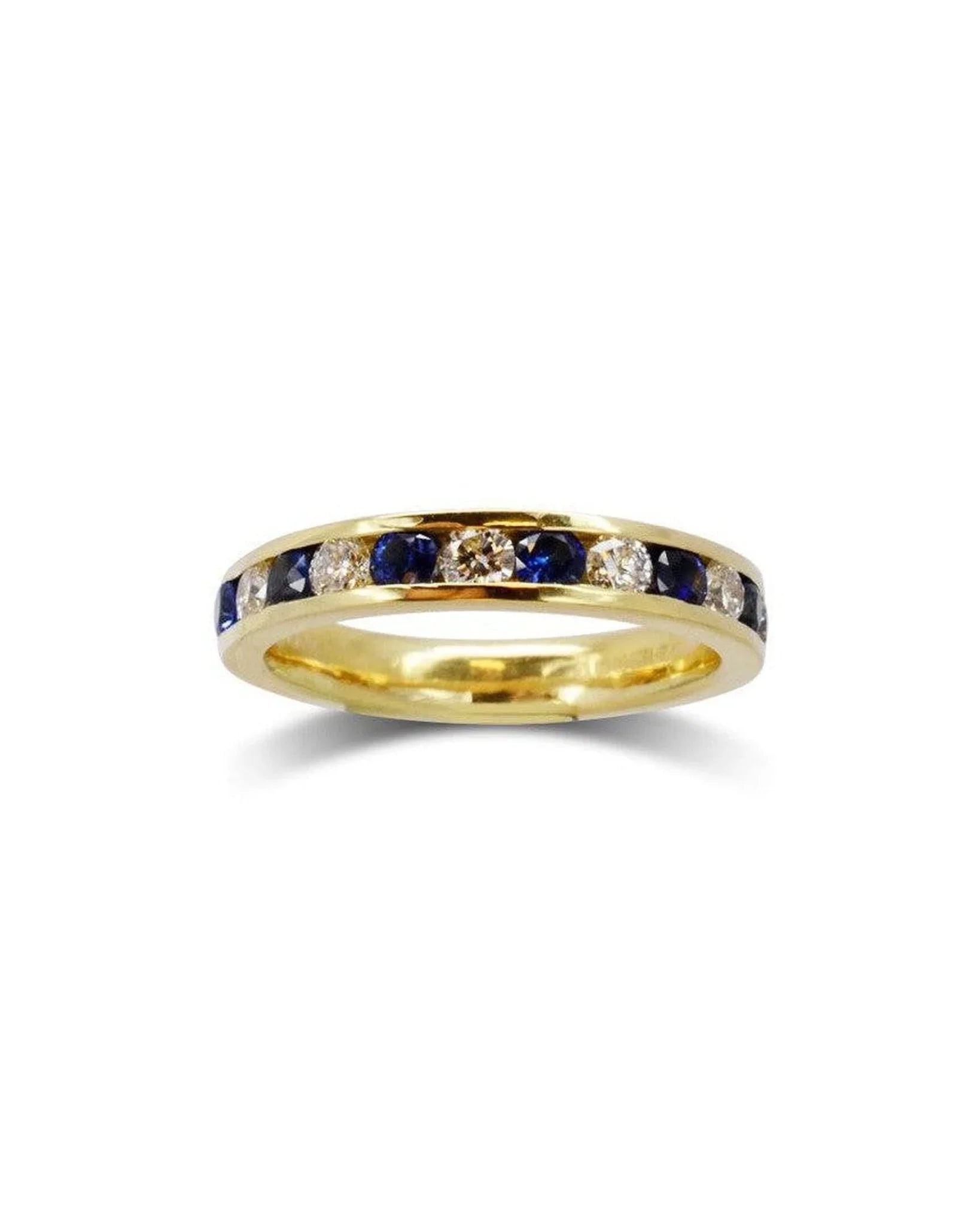Sapphire and Diamond Eternity Ring Ring Pruden and Smith