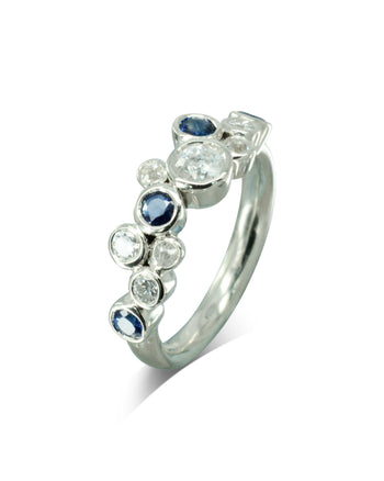 Water Bubbles Random Sapphire and Diamond Eternity Ring Ring Pruden and Smith   