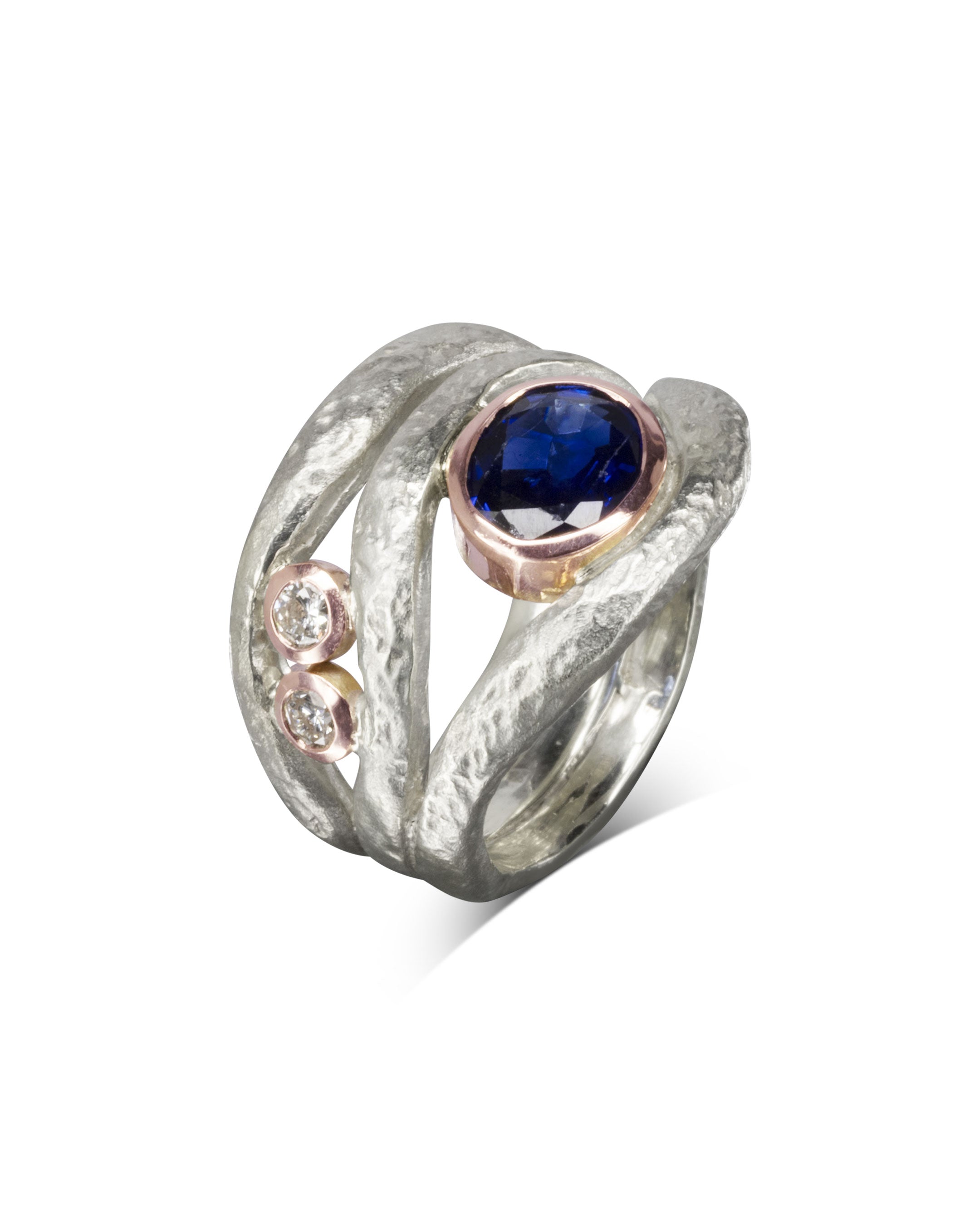 Unique Sapphire and Diamond Dress Ring Pruden and Smith