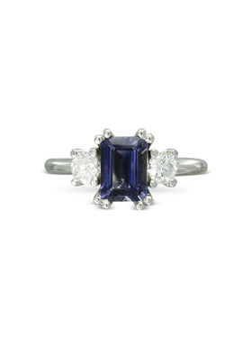 Bespoke Diamond and Sapphire Engagement Ring - Pruden and Smith
