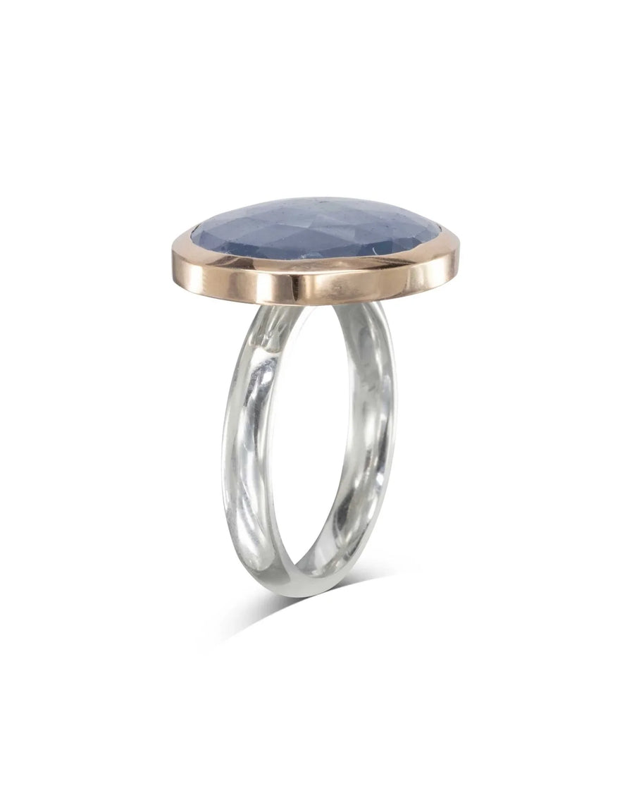 Sapphire Mirror Cut Dress Ring Ring Pruden and Smith