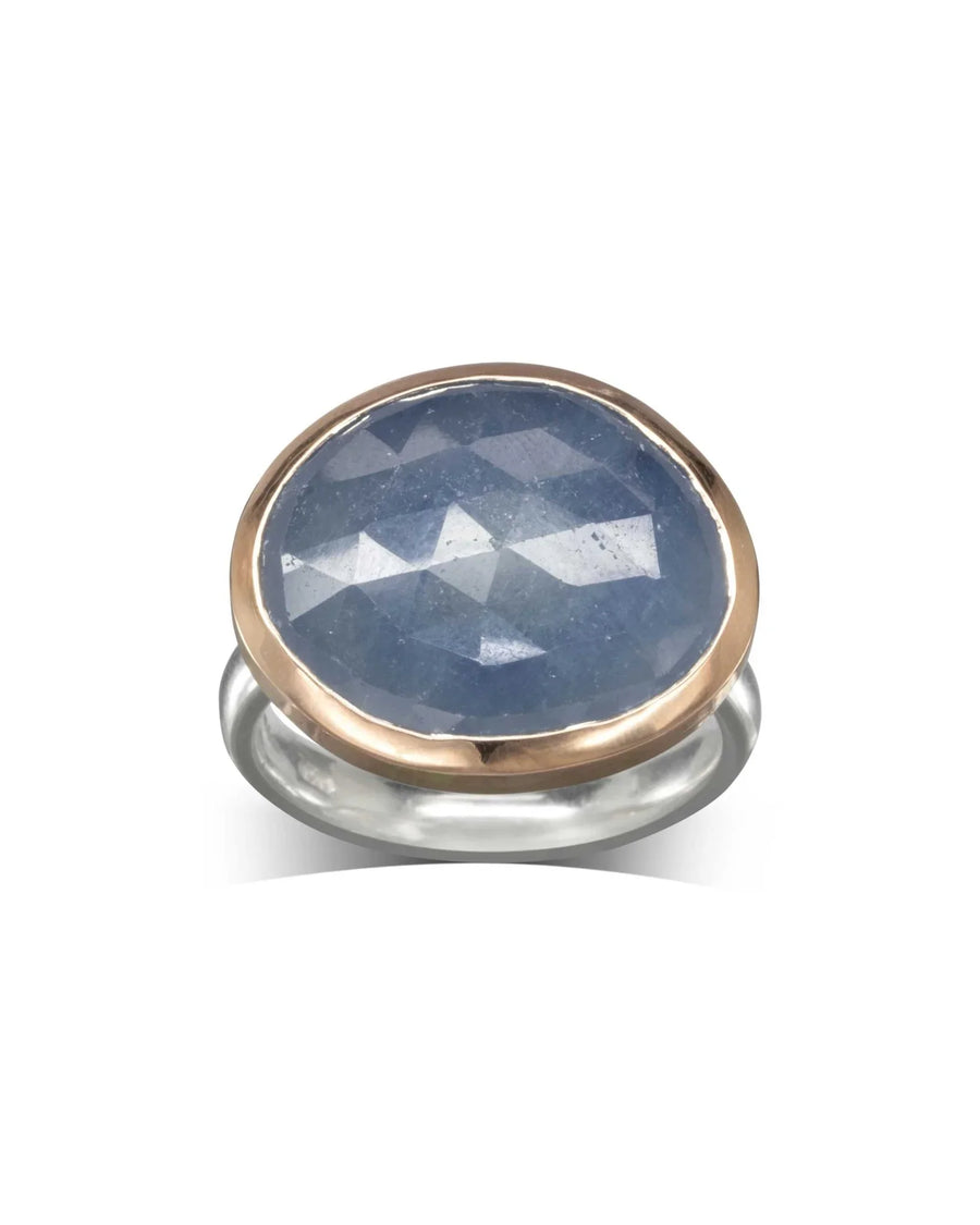 Sapphire Mirror Cut Dress Ring Ring Pruden and Smith