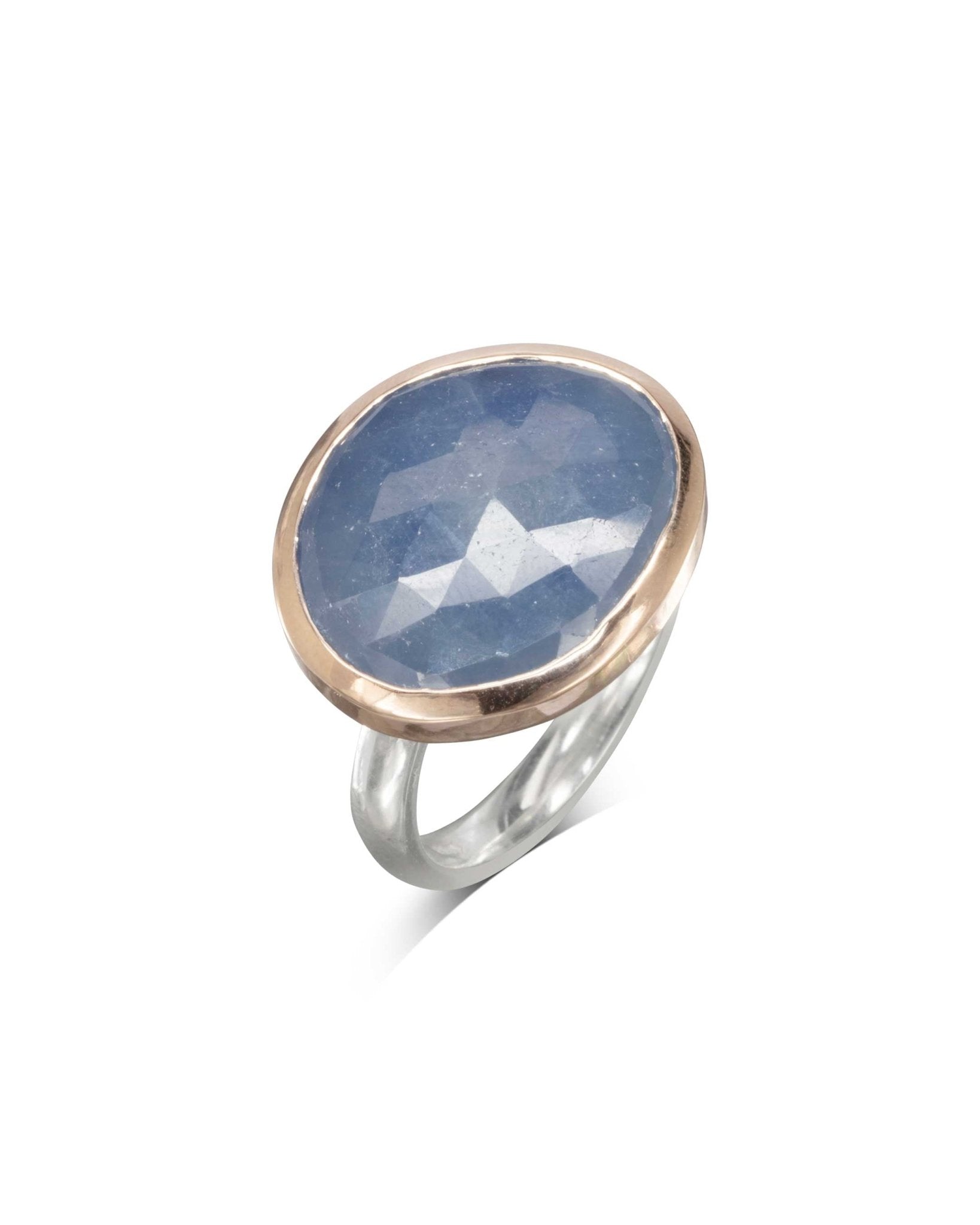 Sapphire Mirror Cut Dress Ring Ring Pruden and Smith