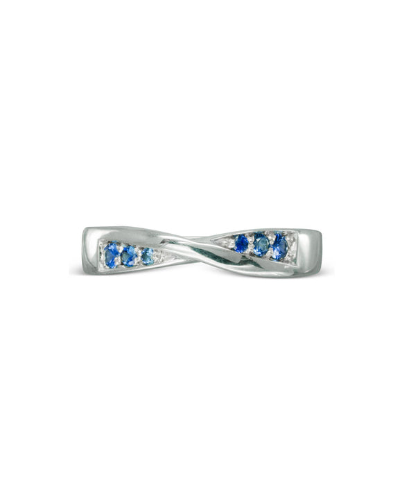Twist Sapphire Eternity Ring Ring Pruden and Smith