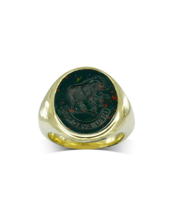 Seal Engraved Bloodstone Signet Ring Ring Pruden and Smith