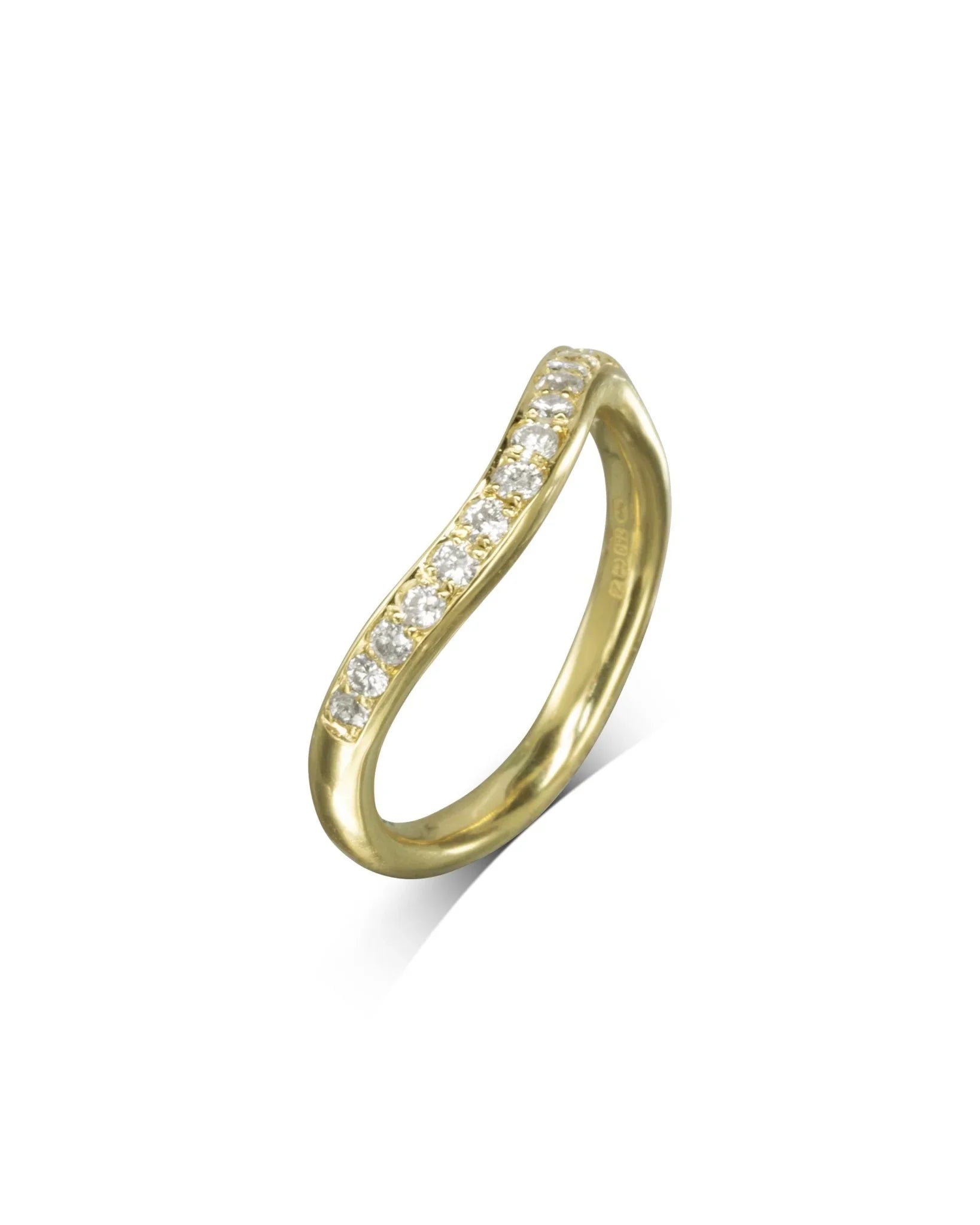 Shaped Pave Set Diamond Eternity Ring Ring Pruden and Smith
