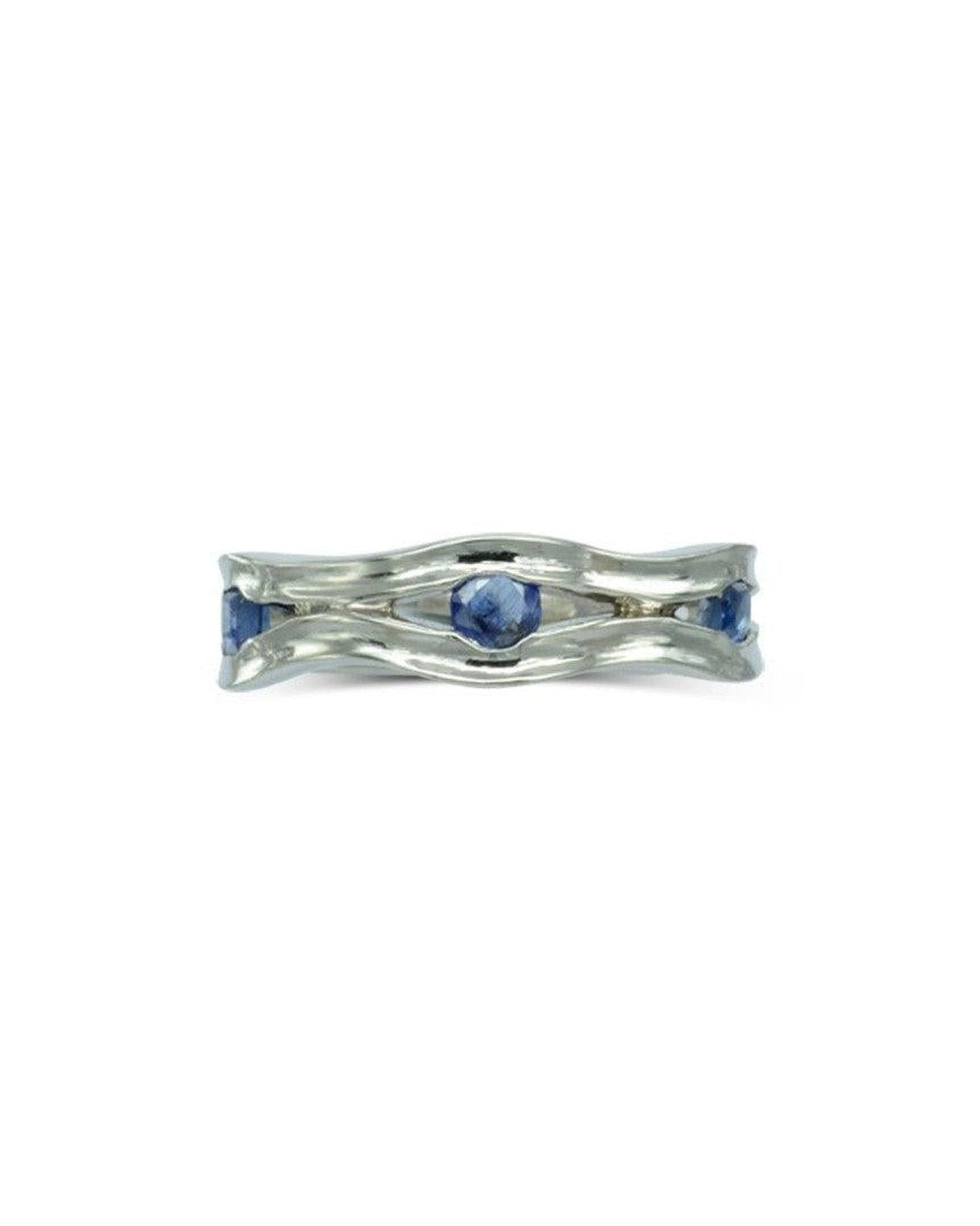 Side Hammered Birthstone Eternity Ring Ring Pruden and Smith