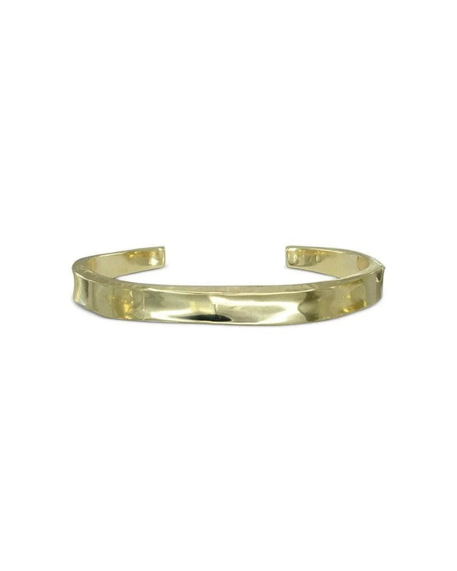 Side Hammered Gold Cuff Bangle Bangle Pruden and Smith