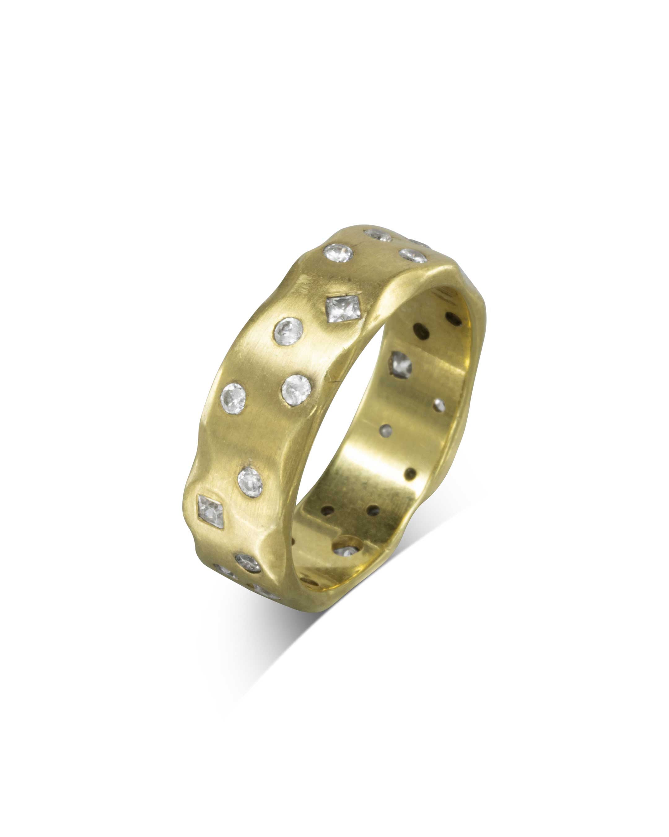 Scatter Diamond Yellow Gold Ring Pruden and Smith