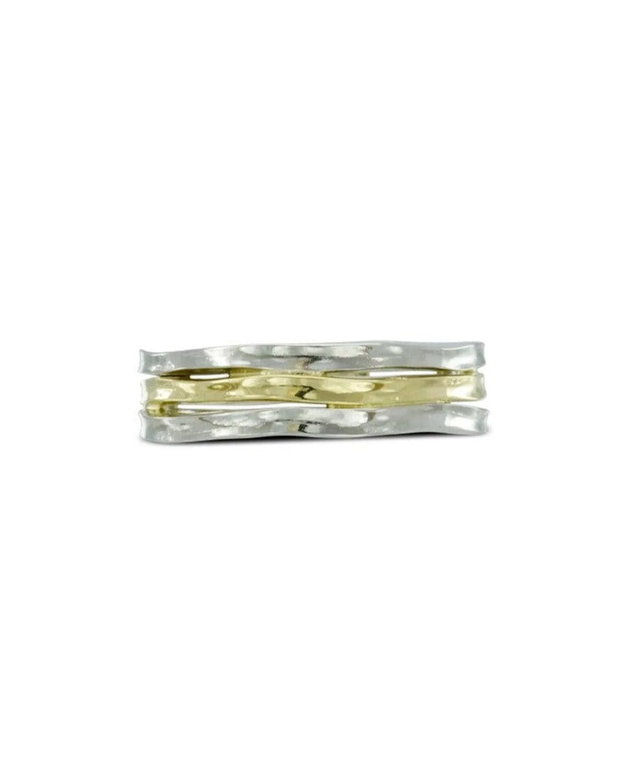 Side Hammered Three Strand Ring Ring Pruden and Smith