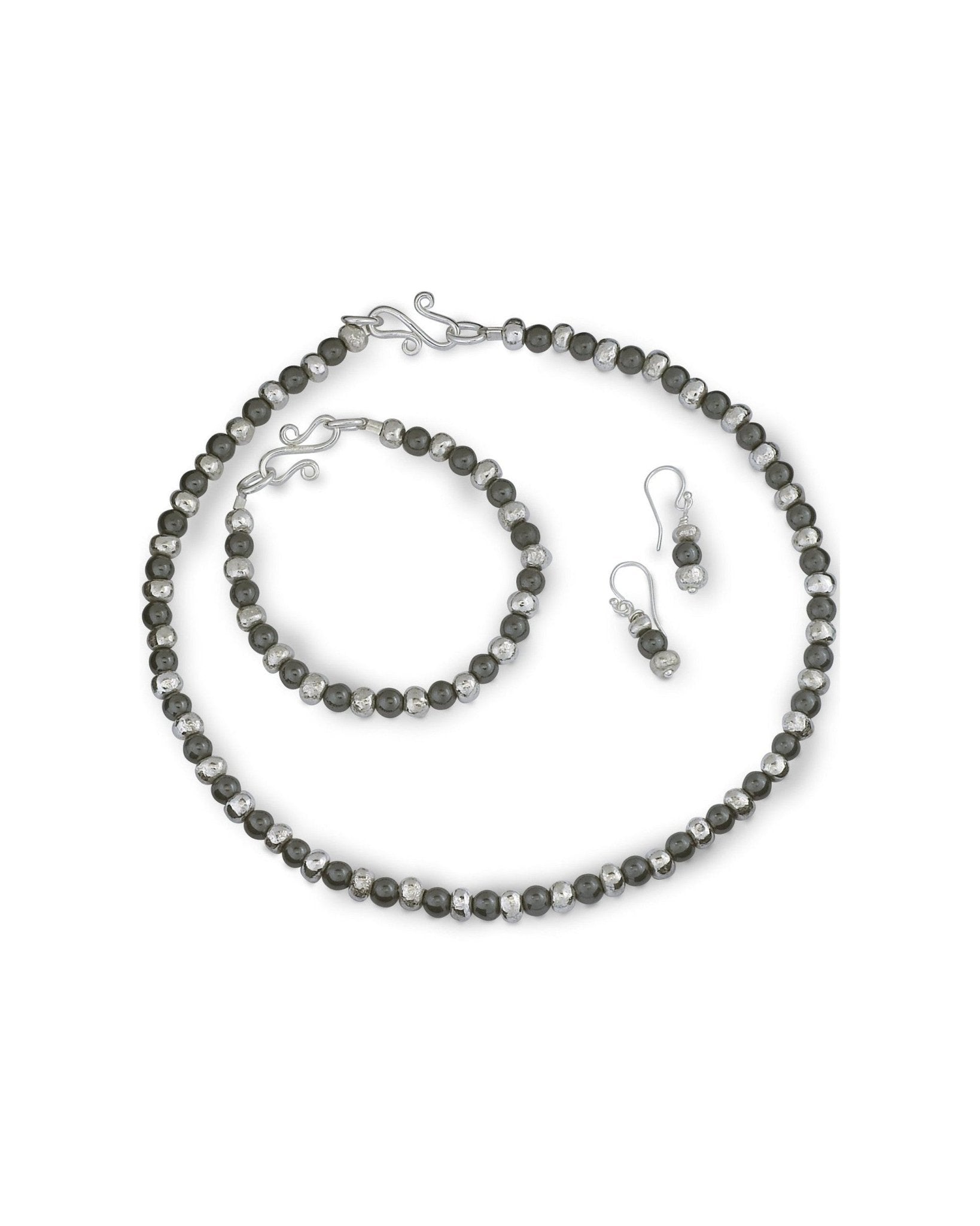 Silver Nugget and Gemstone Necklace Necklace Pruden and Smith