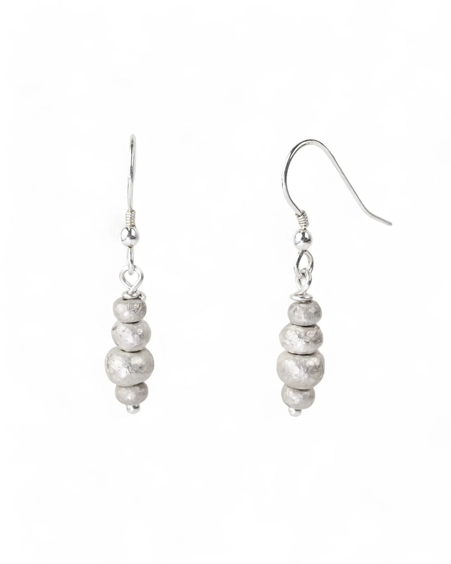 Silver Nugget Random Drop Earrings Earrings Pruden and Smith