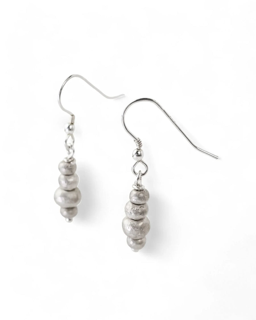 Silver Nugget Random Drop Earrings Earrings Pruden and Smith