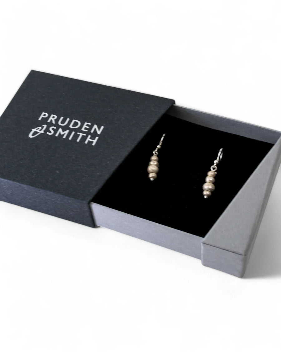 Silver Nugget Random Drop Earrings Earrings Pruden and Smith