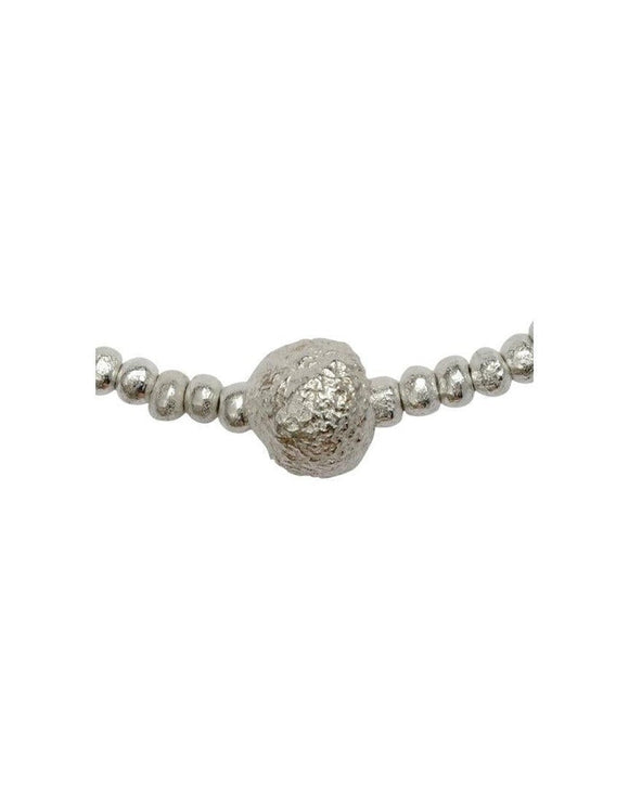 Silver Nugget with Giant Nugget Necklace Necklace Pruden and Smith