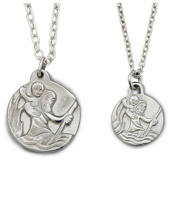 Silver or Gold St Christopher Pendant Pruden and Smith
