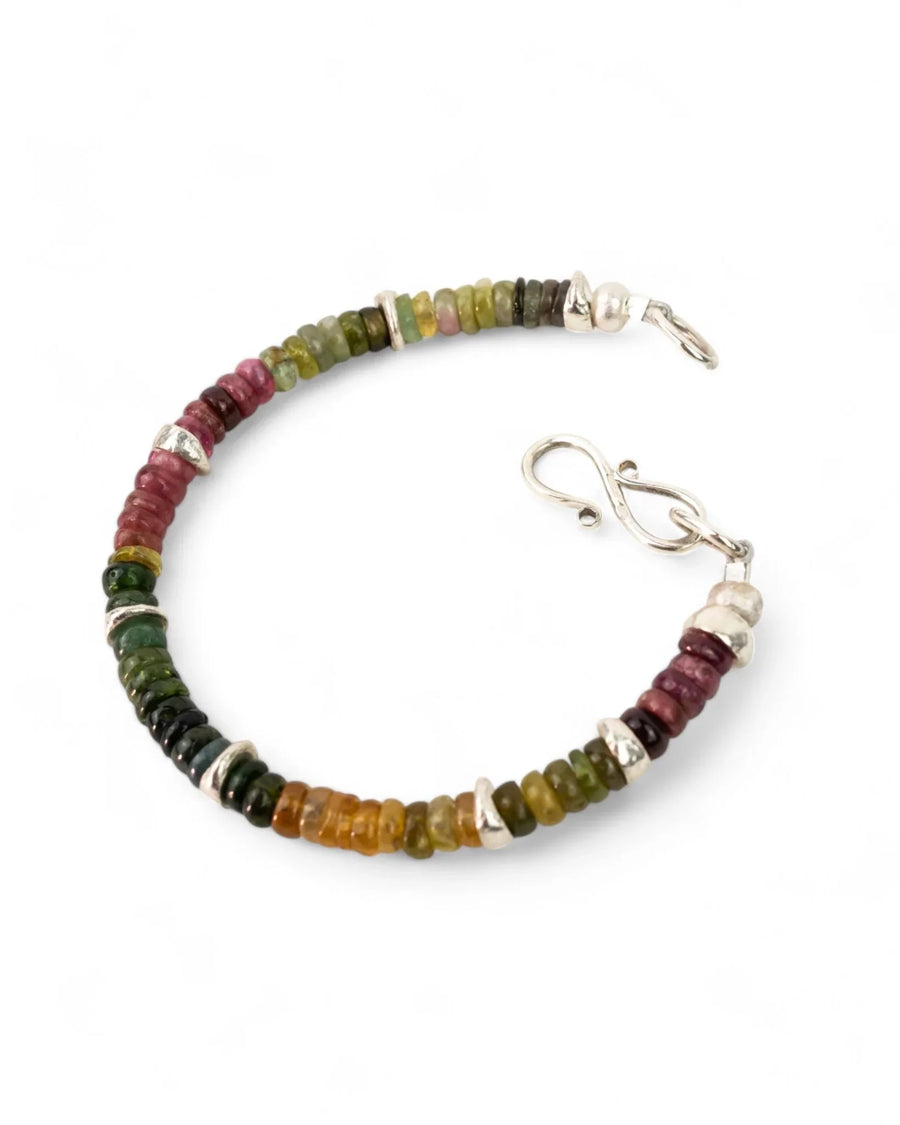 Silver Tourmaline Bracelet (Multi-Colour) Bracelet Pruden and Smith