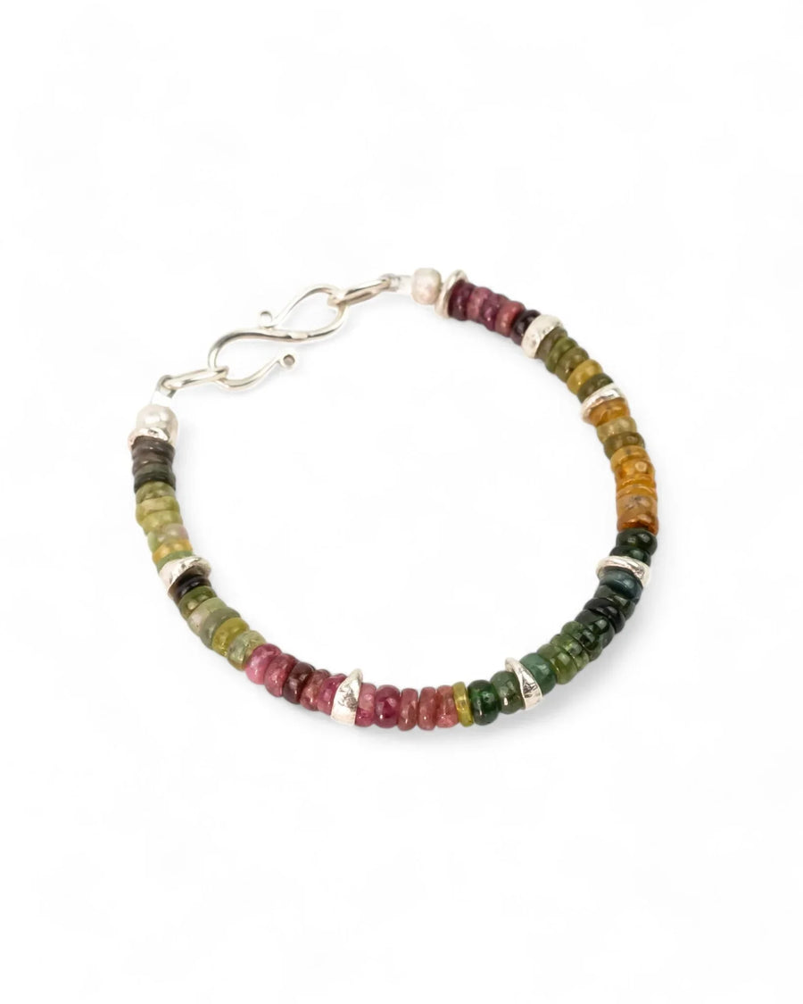 Silver Tourmaline Bracelet (Multi-Colour) Bracelet Pruden and Smith