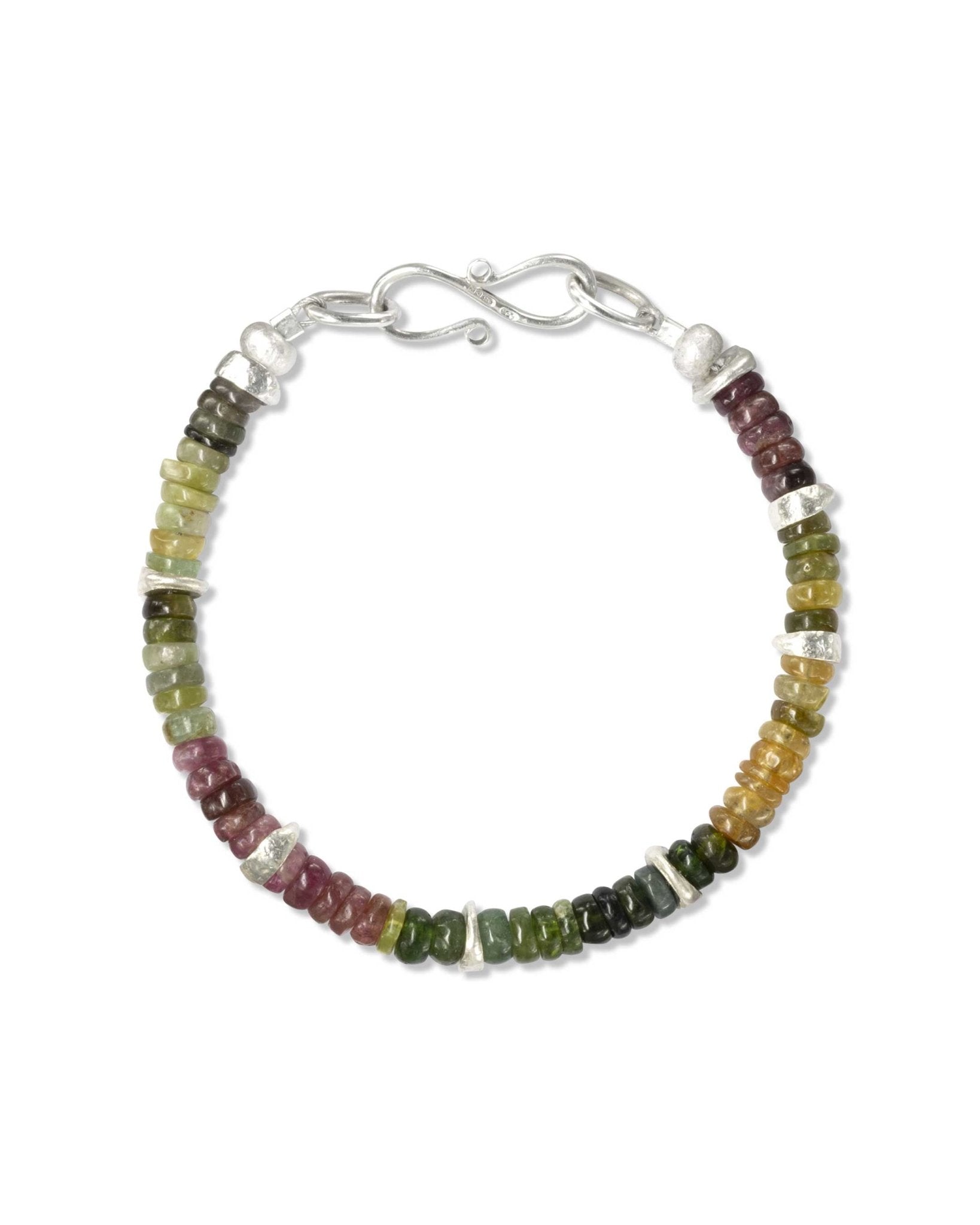 Silver Tourmaline Bracelet (Multi-Colour) Bracelet Pruden and Smith