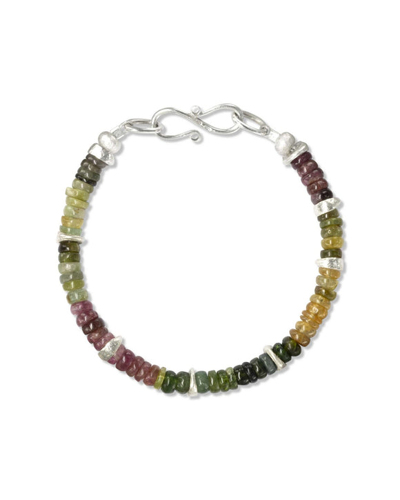 Silver Tourmaline Bracelet (Multi-Colour) Bracelet Pruden and Smith