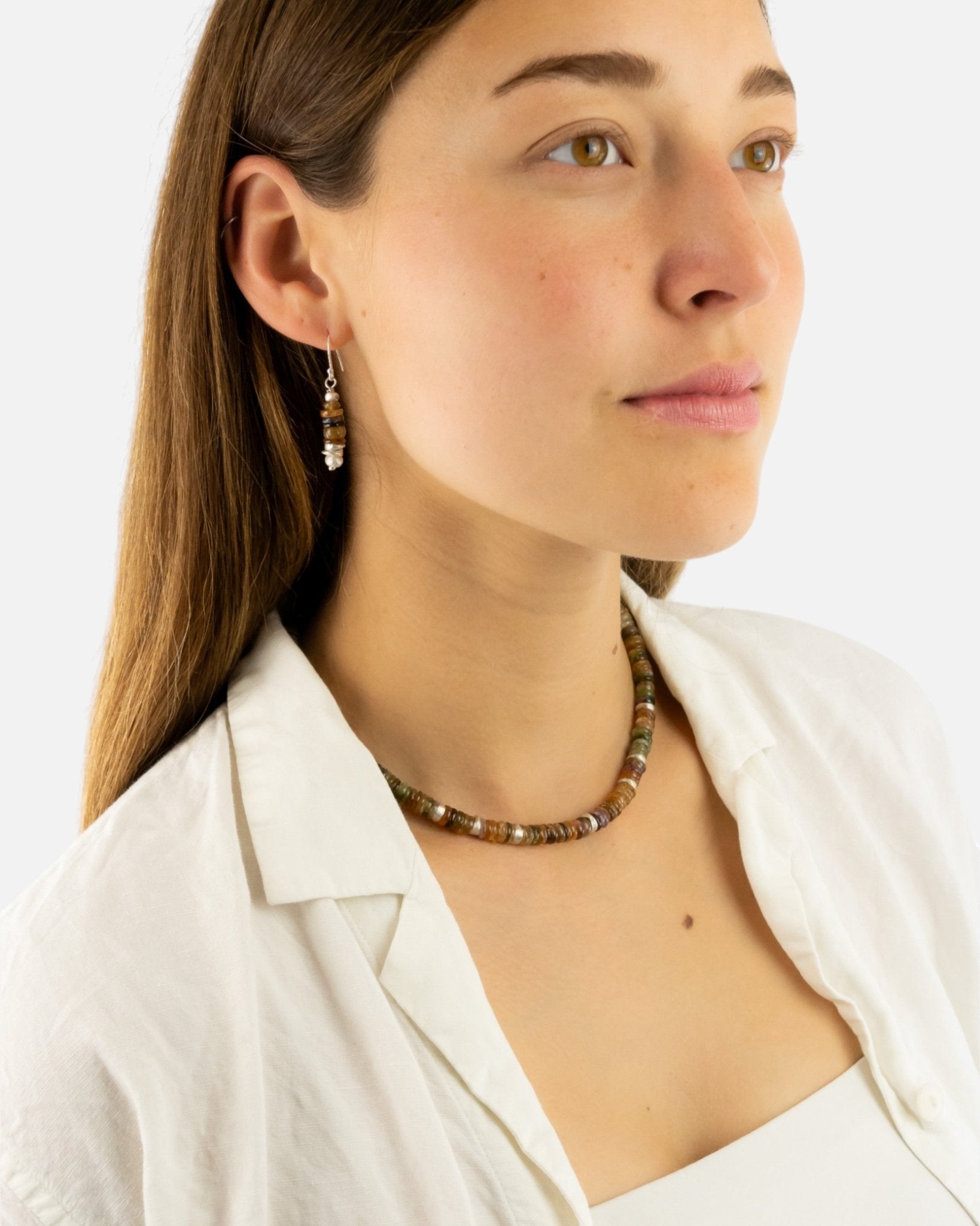 Silver Tourmaline Earrings (Amber) Necklace Pruden and Smith