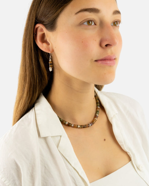 Silver Tourmaline Earrings (Amber) Necklace Pruden and Smith