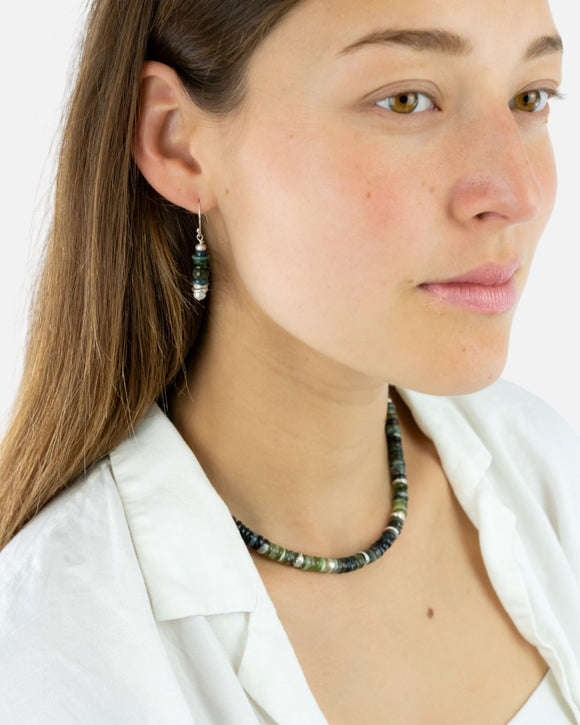 Silver Tourmaline Earrings (Green) Necklace Pruden and Smith