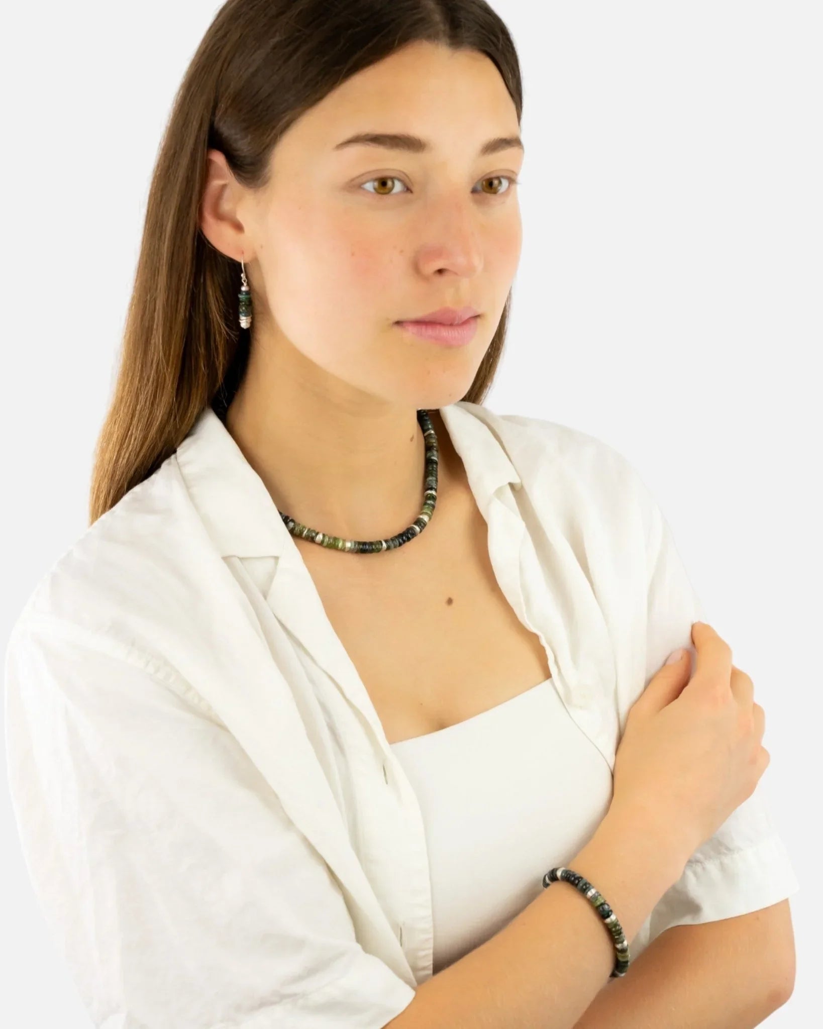 Silver Tourmaline Necklace (Green) Necklace Pruden and Smith