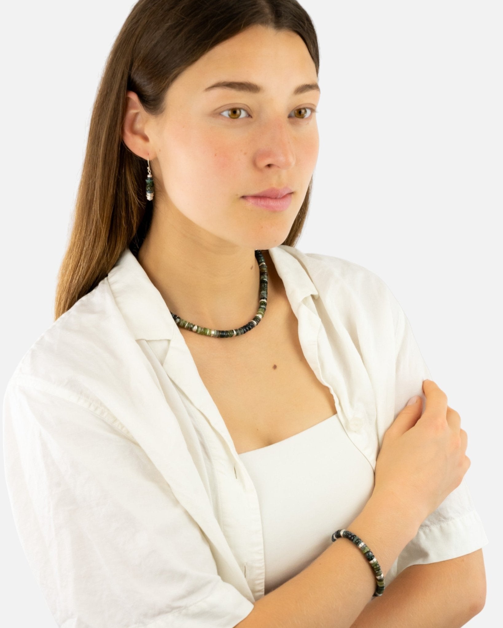Silver Tourmaline Necklace (Green) Necklace Pruden and Smith