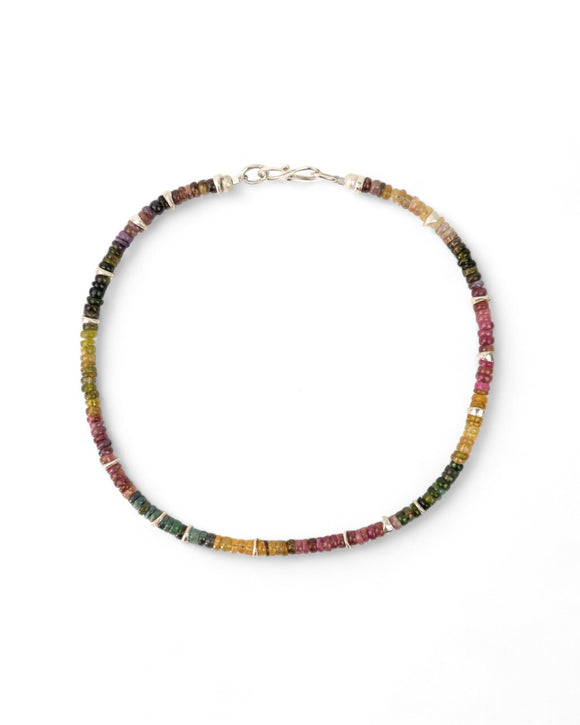 Silver Tourmaline Necklace (Multi-Colour) Necklace Pruden and Smith