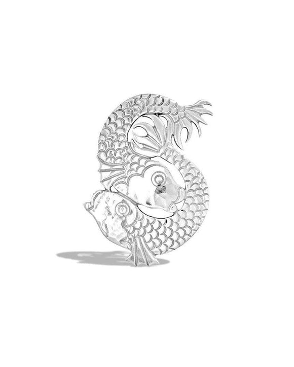 Silver Two Fish Brooch Pruden and Smith