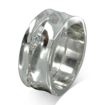 Trap Silver and Diamond Eternity Ring Ring Pruden and Smith   