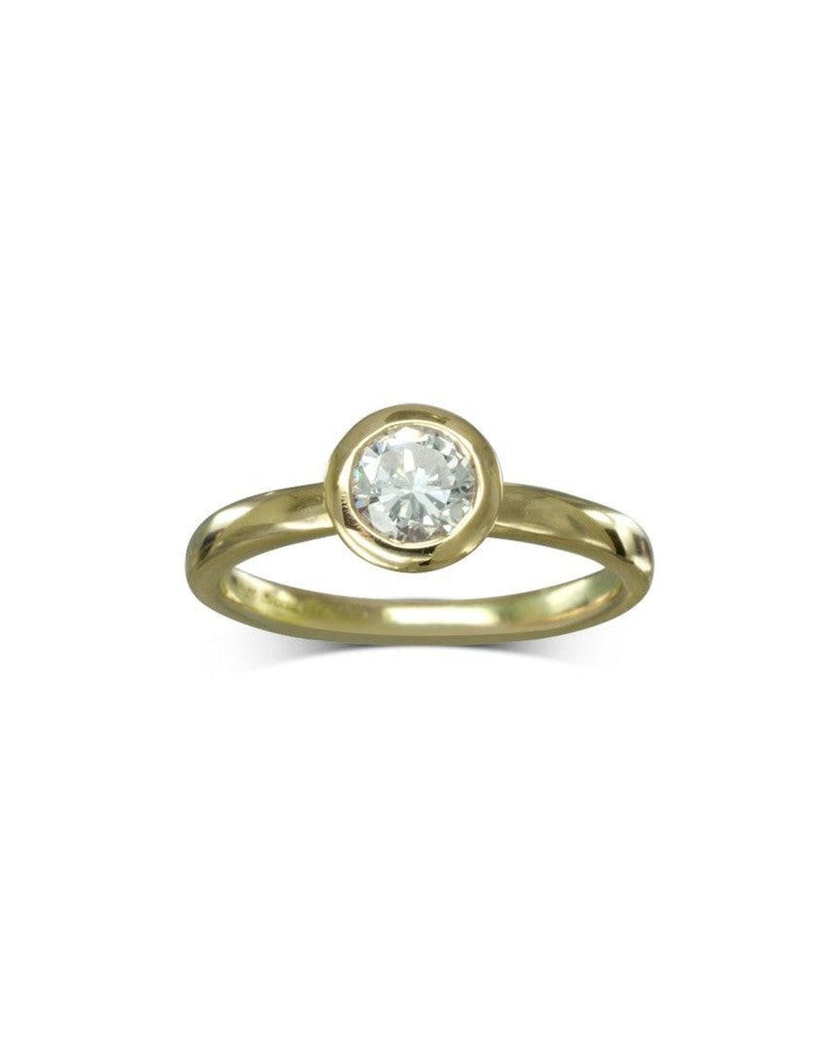 Simple 9ct Gold Diamond Engagement Ring Ring Pruden and Smith 9ct Yellow Gold