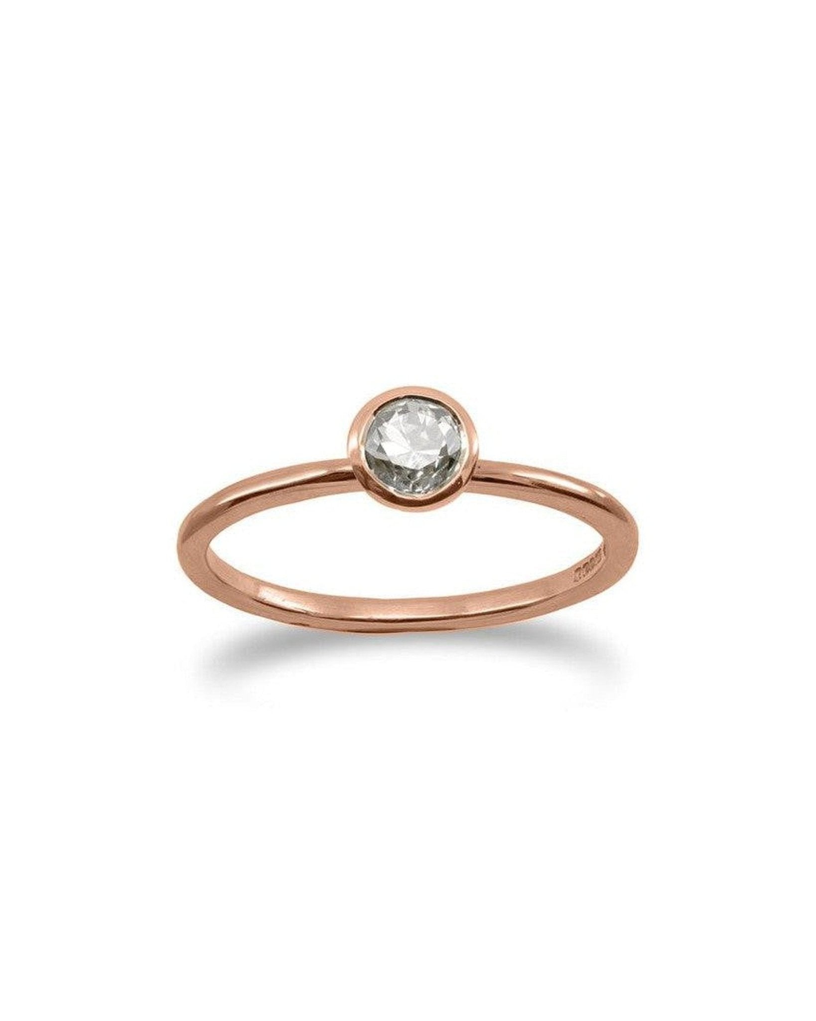 Simple Diamond Stacking Ring Ring Pruden and Smith 9ct Rose Gold