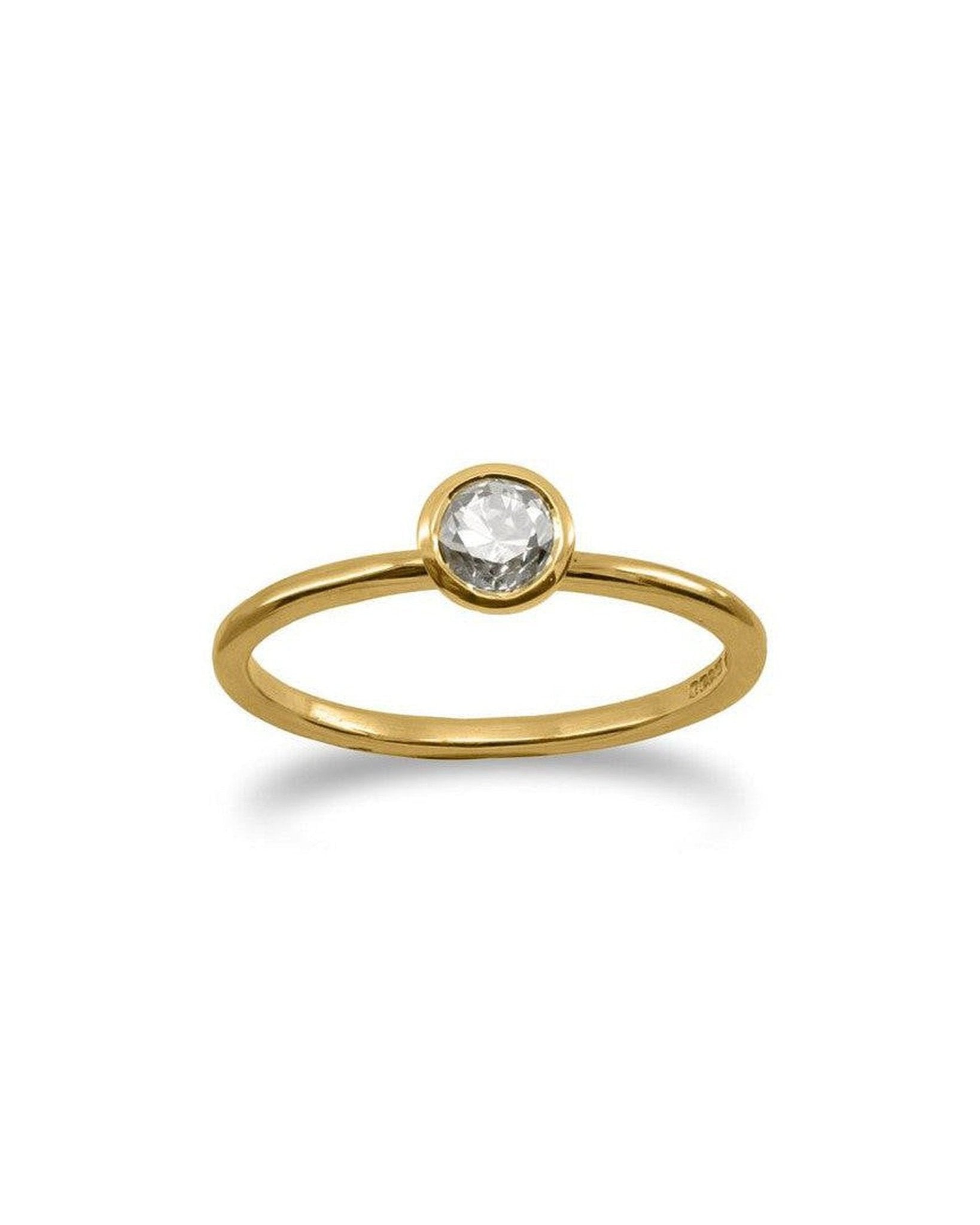 Simple Diamond Stacking Ring Ring Pruden and Smith 18ct Yellow Gold