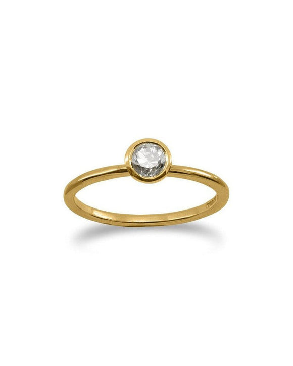 Simple Diamond Stacking Ring Ring Pruden and Smith 18ct Yellow Gold