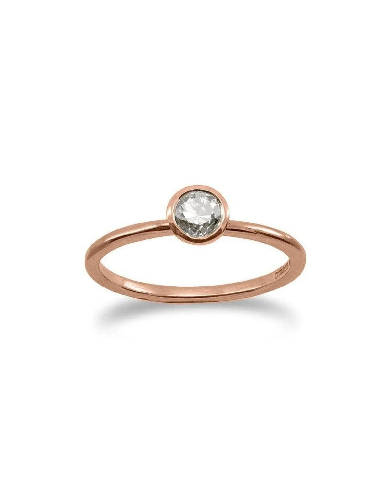 Simple Diamond Stacking Ring Ring Pruden and Smith 9ct Rose Gold