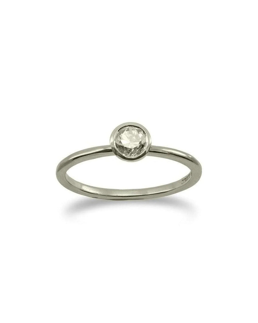Simple Diamond Stacking Ring Ring Pruden and Smith 9ct White Gold